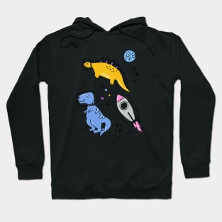 Space Dinosaurs Doodle - Purple Hoodie